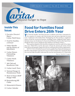 Food for Families Food Drive Enters 26th Year