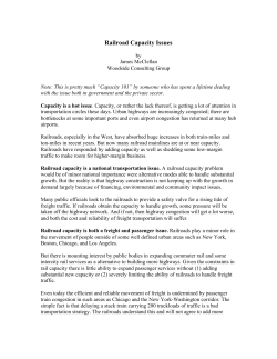 Railroad Capacity Issues - Transportation Research Board