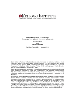 Democracy `with Adjectives`: Conceptual Innovations in Comparative