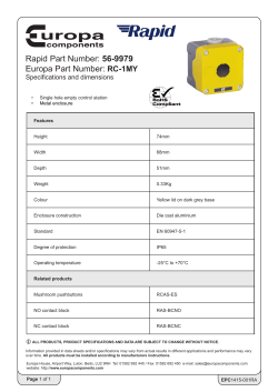 Rapid Part Number: 56-9979 Europa Part Number: RC-1MY