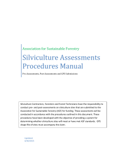 Silviculture Assessments Procedures Manual