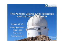 The Yunnan Lijiang 2.4m Telescope and Its Instrumentation