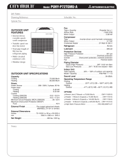 PUHY-P72-234TGMU-A Submittals