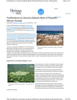 Fortifications on Gournia Debunk Myth of Peaceful Minoan Society
