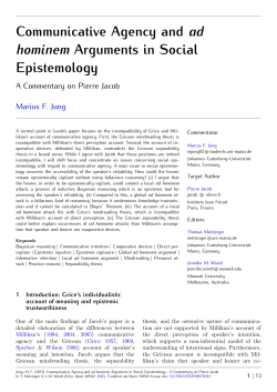 Communicative Agency and ad hominem Arguments