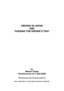 DRIVING IN JAPAN AND PASSING THE DRIVER`S TEST