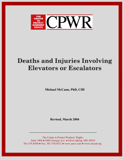 Deaths and Injuries Involving Elevators or