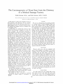 The Carcinogenicity of Wood Soot from the