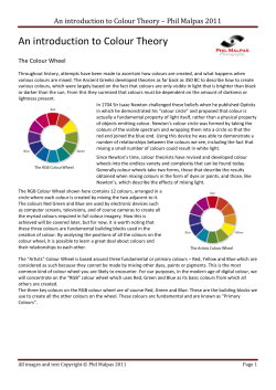 An introduction to Colour Theory &ndash; Phil Malpas 2011