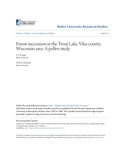 Forest succession in the Trout Lake, Vilas county, Wisconsin area: A