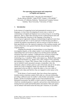Constructions for measurement and comparison in Japanese