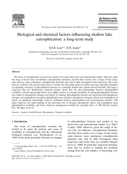 Biological and chemical factors inffuencing shallow lake - IB-USP