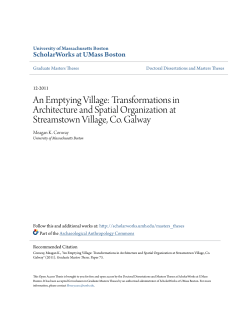 An Emptying Village: Transformations in Architecture and Spatial