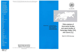 Meta-analysis of time-series studies and panel