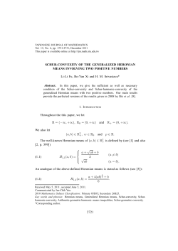 SCHUR-CONVEXITY OF THE GENERALIZED