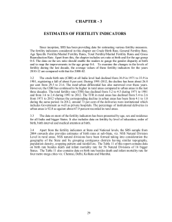chapter - 3 estimates of fertility indicators