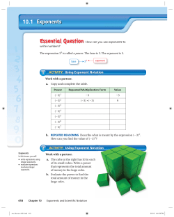 Exponents - Big Ideas Math