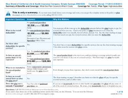 Simple Savings 2500/5000 - Blue Shield of California