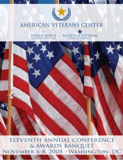 2008 Conference Program - American Veterans Center