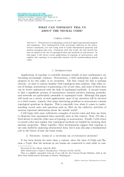 What can topology tell us about the neural code?
