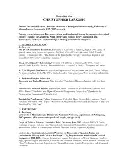 Curriculum vitae - UMass Dartmouth