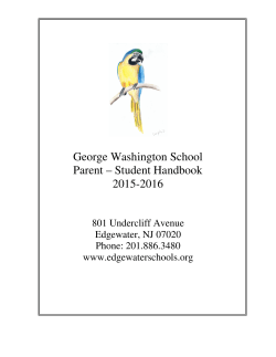GW Parent Student Handbook - Edgewater School District