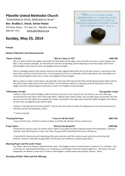 Sunday, May 25, 2014 - Pikeville United Methodist Church