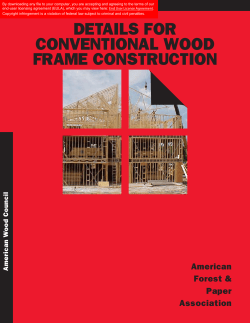 Details for Conventional Wood Frame Construction