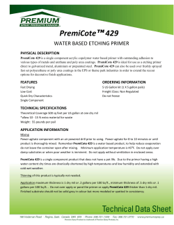 PremiCote&trade; 429 - Premium Spray Products
