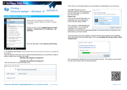 IT Services Help Desk - University of Warwick