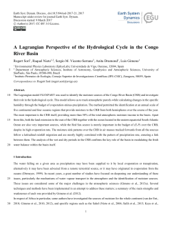 A Lagrangian Perspective of the Hydrological Cycle in the Congo