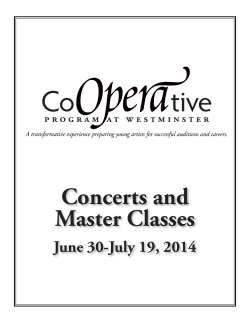 Concerts and Master Classes