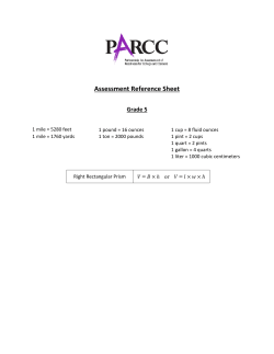 Assessment Reference Sheet