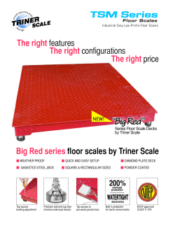 TSM Series NTEP Floor Scales Brochure