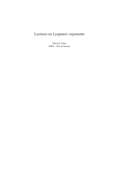 Lectures on Lyapunov exponents - Bi&ecirc;nio da Matem&aacute;tica