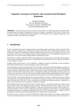 Linguistic Convergence in Societies with Asymmetrically Distributed