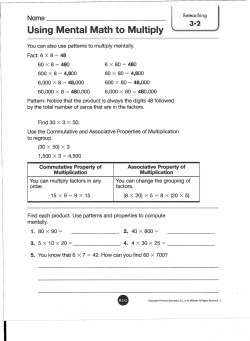 3-2 Using Mental Math to Multiplyy