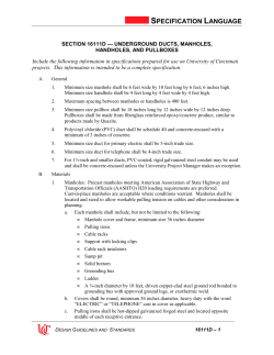 Section 16111D &mdash; Underground Ducts