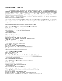 2003 Annual Report  - Institute of Mathematical Statistics