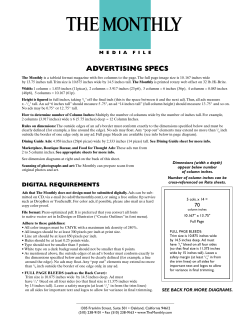 Advertising specs
