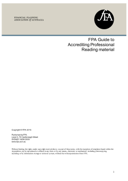 Guide to Accrediting Professional Reading Material