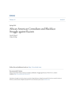 African-American Comedians and Blackface: Struggle against Racism