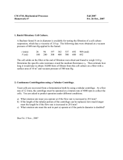 CM 4710, Biochemical Processes Fall 2007 Homework #7 Fri. 26