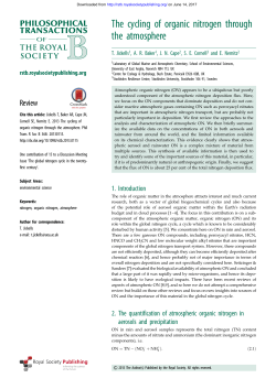The cycling of organic nitrogen through the atmosphere