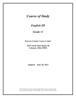 English III - Warren County Career Center