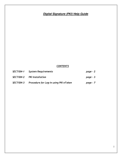 Digital Signature (PKI) Help Guide