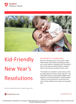 Kid-Friendly New Year`s Resolutions