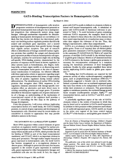 GATA- Binding Transcript ion Factors in Hema to