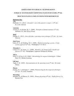 Exam #3 - Association of Surgical Technologists