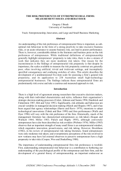 The Risk Preferences of Entrepreneurial Firms